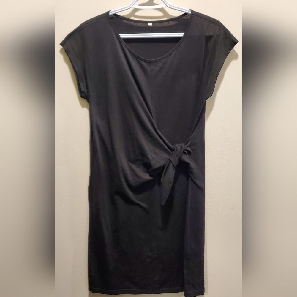 ☆ 3/35$ | Black Front Left Side Tie Mini Dress In Size Medium